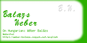 balazs weber business card