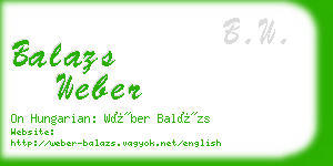 balazs weber business card